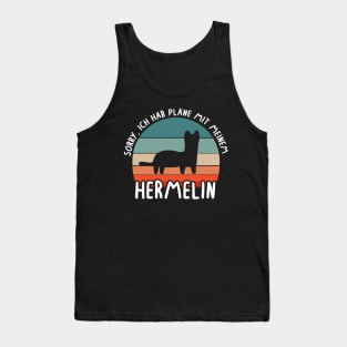 Pläne mit Hermelin Tier Marder Geschenkidee Tank Top